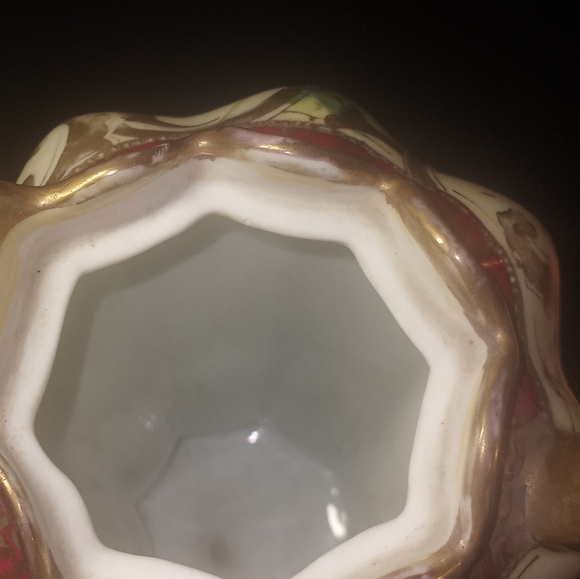 This breathtaking NipponHand Painted Moriage Pitcher is beautiful. - Picture 15 of 15